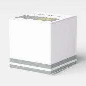 Moderne Silber- und Buttercup-Blume - Gefälligkeit Geschenkschachtel (Vorderseite)