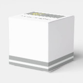 Moderne Silber- und Buttercup-Blume - Gefälligkeit Geschenkschachtel (Rückseite)