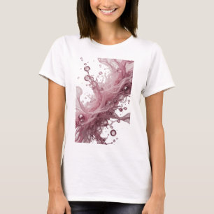 Moderne Silber-Wasserfluss-Tragbare Kunst T-Shirt