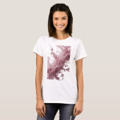 Moderne Silber-Wasserfluss-Tragbare Kunst T-Shirt (Vorne ganz)