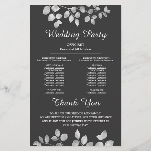 Moderne Silberblume (Rückseite)