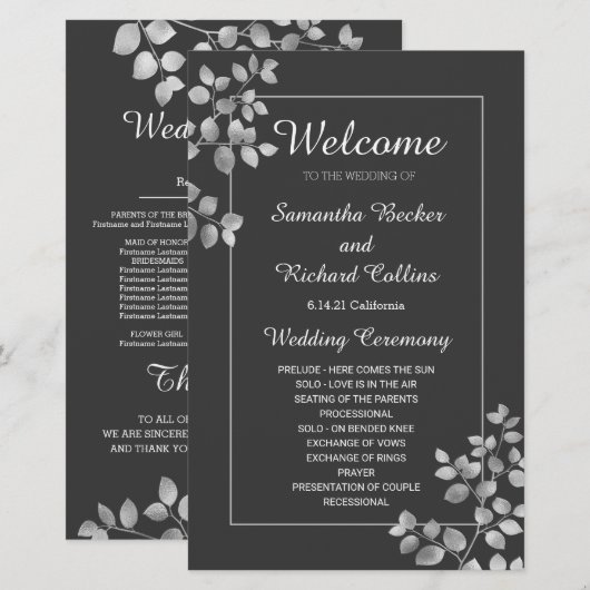 Moderne Silberblume (Vorne/Hinten)