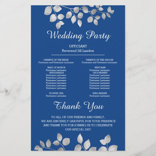 Moderne Silberblume (Rückseite)