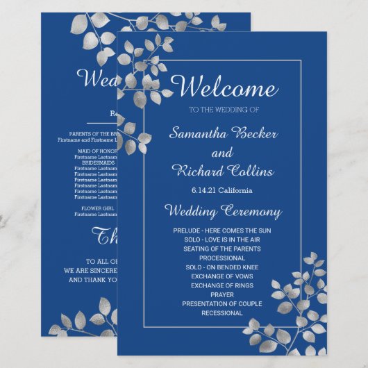 Moderne Silberblume (Vorne/Hinten)