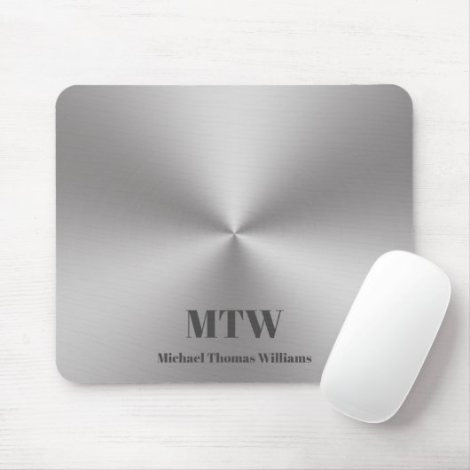 Moderne silberfarbene Metallschablone Mousepad (Mit Mouse)
