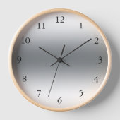 Moderne silberfarbene Trendfarben Uhr (Vorderseite)