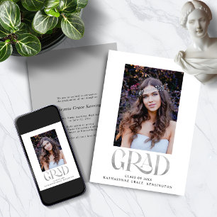 Moderne Silberfolien-Typografie Foto-Abschluss Ankündigung