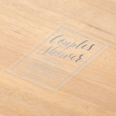 Moderne Silberfolieneffekte Paare Polterabend Acryleinladungen (Ablage )