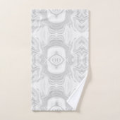 Moderne, silbergraue, elegante Marmorstruktur Badhandtuch Set (Handtuch)