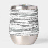 Moderne silbergraue Pinselstriche (Vorderseite)