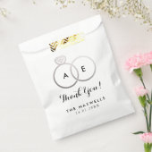 Moderne Silberhochzeitsrings bevorzugen Tasche Geschenktütchen (Versiegelt)