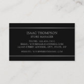 Moderne Silberleine, Juwelier Visitenkarte (Rückseite)