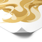 Moderne Silberne ABSTRACTE KUNST Grafikdesign Poster (Ecke)