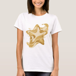 Moderne Silberne ABSTRACTE KUNST Grafikdesign T-Shirt