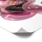 Moderne Silberne ABSTRACTE KUNST Kunstprint Poster (Ecke)