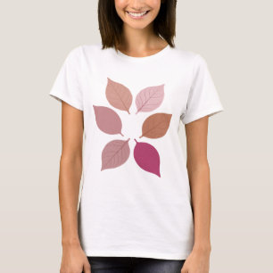 Moderne Silberne BLÄTTER DES HERBSTES Design T-Shirt