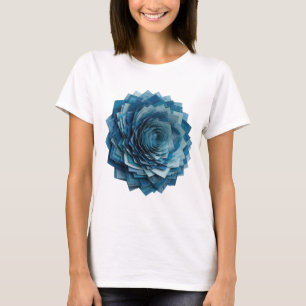 Moderne Silberne BLUE ROSE Slogan Design T-Shirt