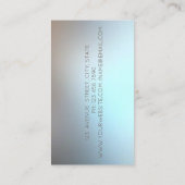 Moderne, silberne Glitzer-Gitarre, Musiklehrerin Visitenkarte (Rückseite)