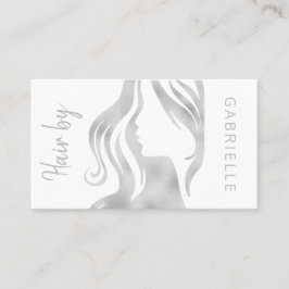 Moderne silberne Glitzer-Stylistin Visitenkarte
