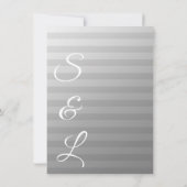 Moderne silberne Hochzeitszeremonie-Programm Einladung (Rückseite)