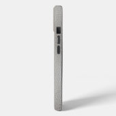 Moderne silberne Kunstleder-Monogramm-Initiale Nam Case-Mate iPhone Hülle (Rückseite / Links)