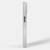 Moderne silberne Kunstleder-Monogramm-Initiale Nam Case-Mate iPhone Hülle (Rückseite / Rechts)