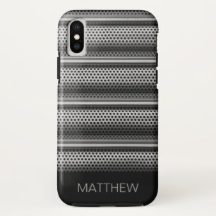 Moderne silberne Monogramm Case-Mate iPhone Hülle