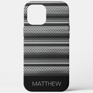Moderne silberne Monogramm Case-Mate iPhone Hülle