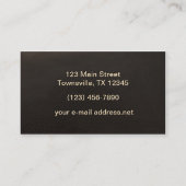 Moderne silberne Platte Visitenkarte (Rückseite)