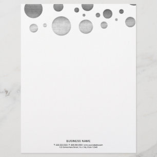 Moderne silberne Punkte Elegant Briefbogen