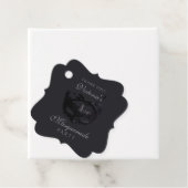 Moderne silberne schwarze Maskenparty Geschenkanhänger (Beispiel)