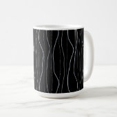 Moderne Silberne Wellentinienmuster Kaffeetasse (VorderseiteRechts)