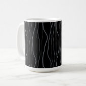 Moderne Silberne Wellentinienmuster Kaffeetasse (Vorderseite Links)