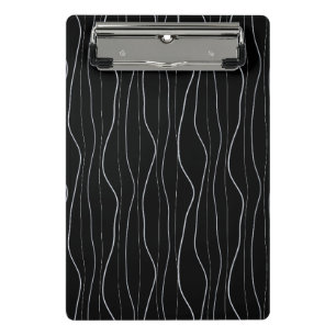 Moderne Silberne Wellentinienmuster Mini Klemmbrett