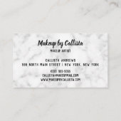 Moderne Silberner Glitzer Marmorbäume Visitenkarte (Rückseite)