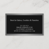 Moderne Silberpfeifenbäckerei Visitenkarte (Rückseite)