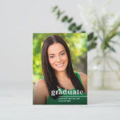 Moderne Silbertypografie 2023 Foto Abschluss Postkarte (Stehend Vorderseite)