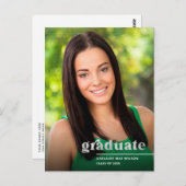 Moderne Silbertypografie 2023 Foto Abschluss Postkarte (Vorne/Hinten)