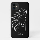 Moderne Silhouette-Bilderkunst auf schwarz Case-Mate iPhone Hülle (Rückseite)