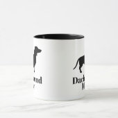 Moderne Silhouette Dackel Dackel Mama Tasse (Zentrum)