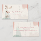 Moderne Silhouette der Bäume, Wasserfarbenpinsel Visitenkarte (Vorne/Hinten)