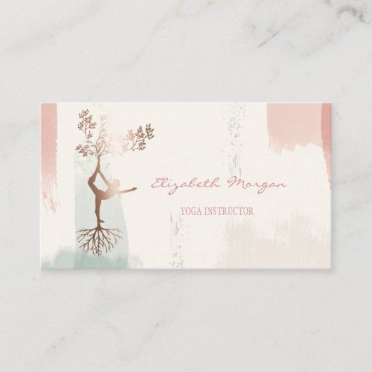 Moderne Silhouette der Bäume, Wasserfarbenpinsel Visitenkarte (Vorderseite)