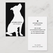 Moderne Silhouette Dog Trainer Visitenkarte (Vorne/Hinten)