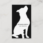Moderne Silhouette Dog Trainer Visitenkarte (Vorderseite)