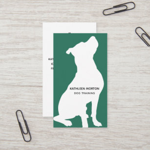 Moderne Silhouette Dog Trainer Visitenkarte