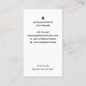 Moderne Silhouette Dog Trainer Visitenkarte (Rückseite)