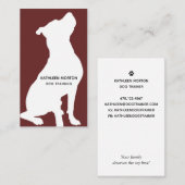 Moderne Silhouette Dog Trainer Visitenkarte (Vorne/Hinten)