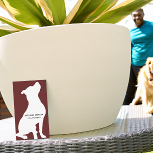 Moderne Silhouette Dog Trainer Visitenkarte