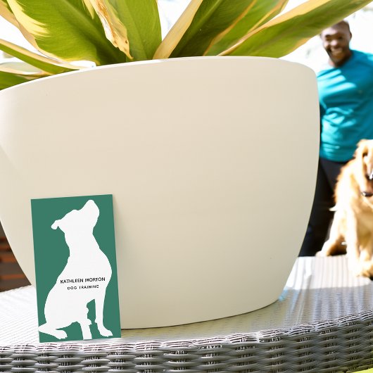 Moderne Silhouette Dog Trainer Visitenkarte
