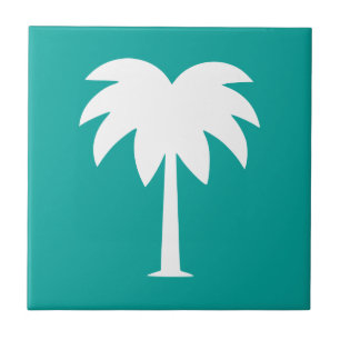 Moderne Silhouette eines Palmenbaums, individuelle Fliese